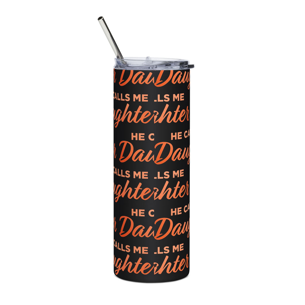 20oz Stainless Tumbler — 'He Calls Me Daughter' Pink Script Travel Cup