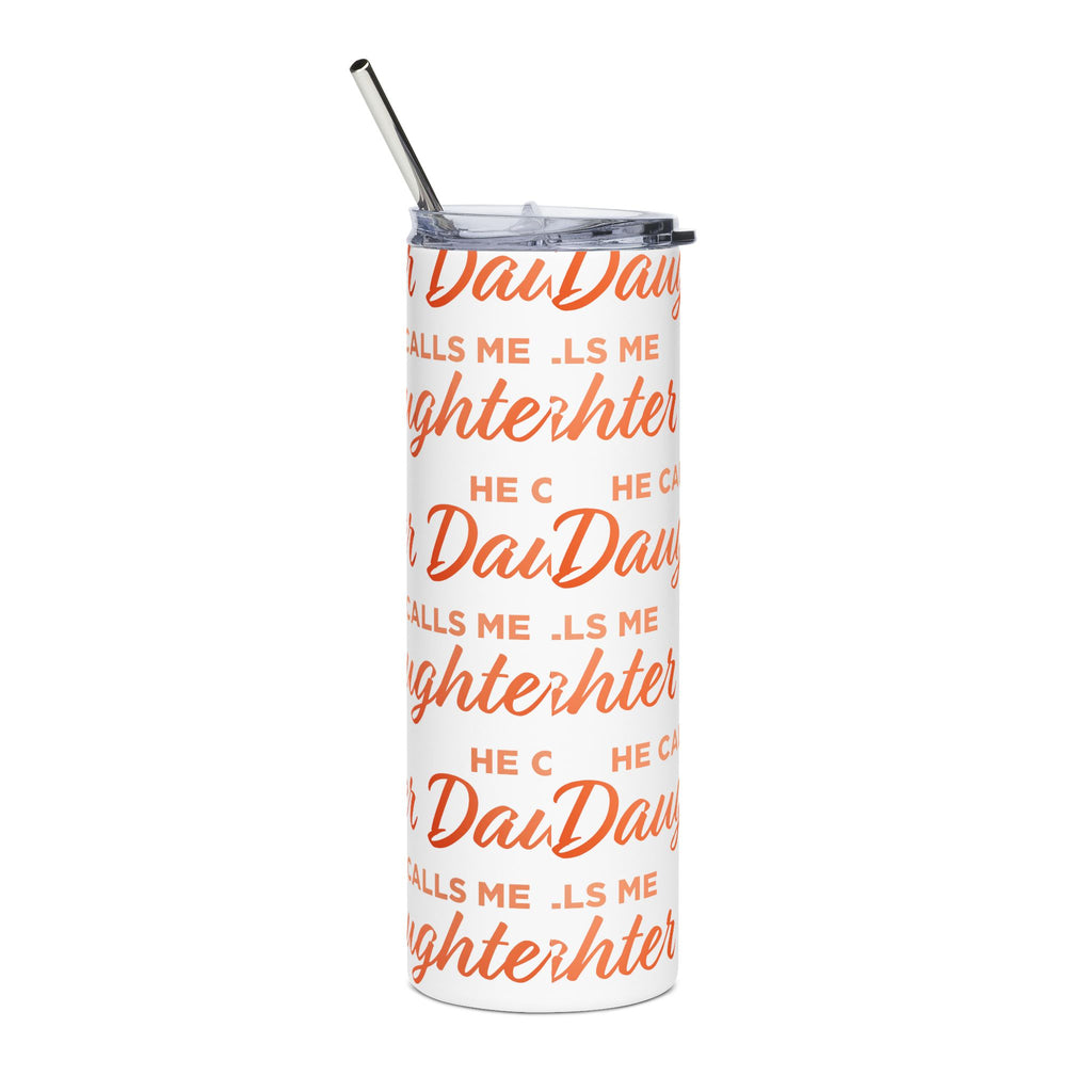20oz Stainless Tumbler — 'He Calls Me Daughter' Pink Script Travel Cup